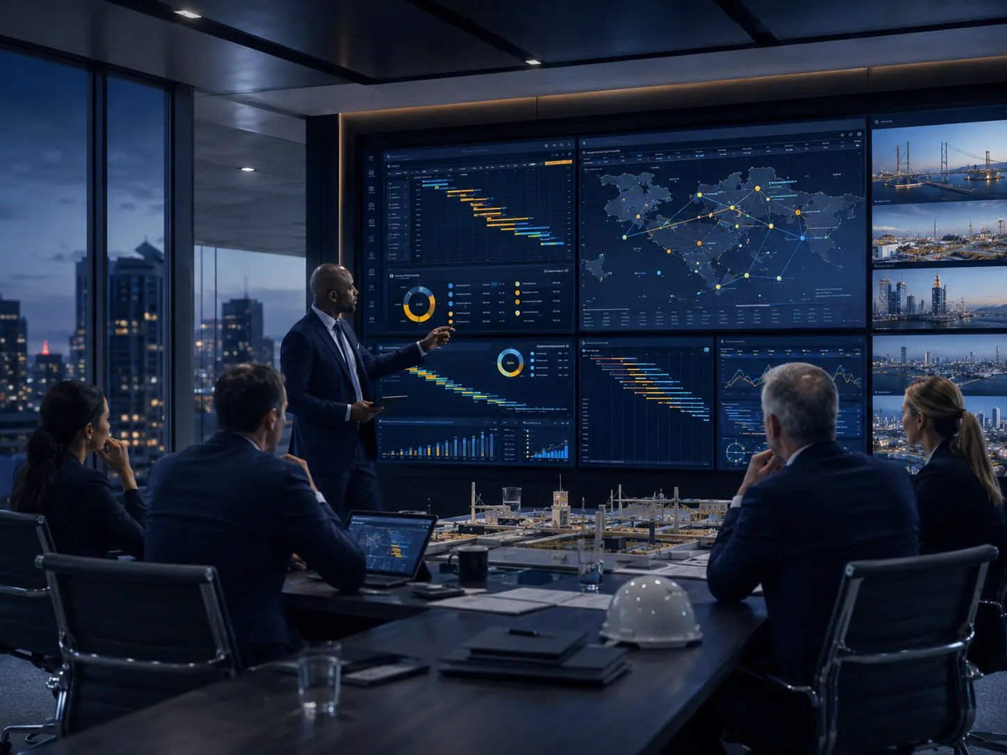 PMO reporting environment with planning templates, workflows, and management dashboards
