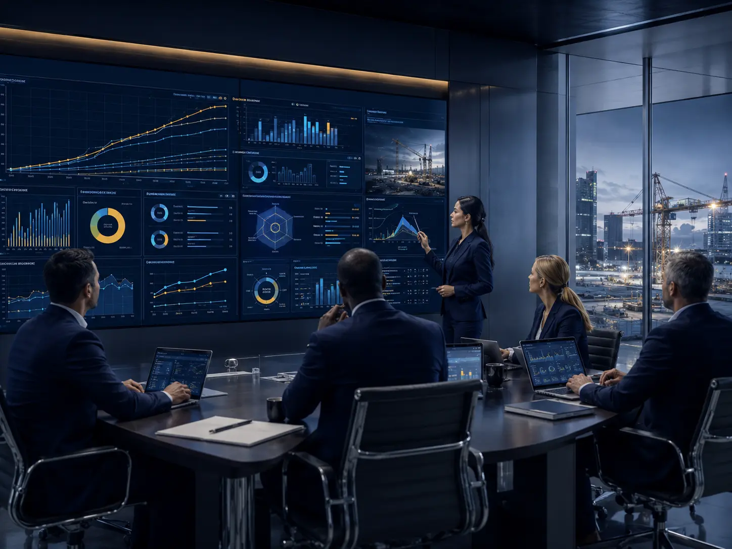 Program management dashboard showing multi-project coordination and executive reporting