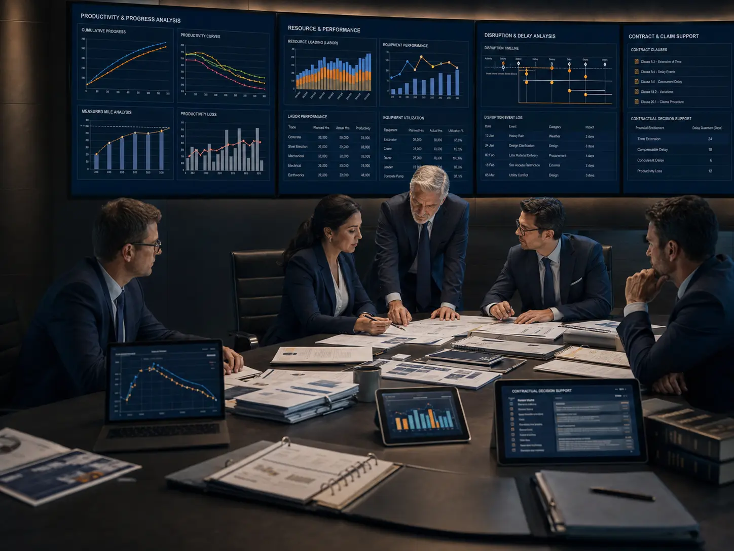 Disruption productivity and contractual support
